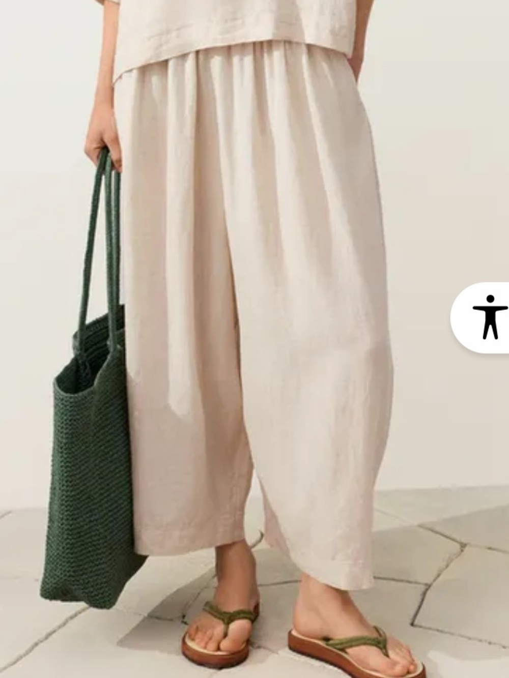 Oysho Linen Barrel Pant in Mustard Yellow